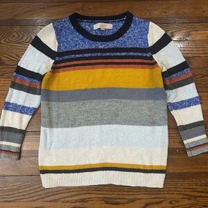 LOFT Women’s Colorful Striped Crewneck Sweater